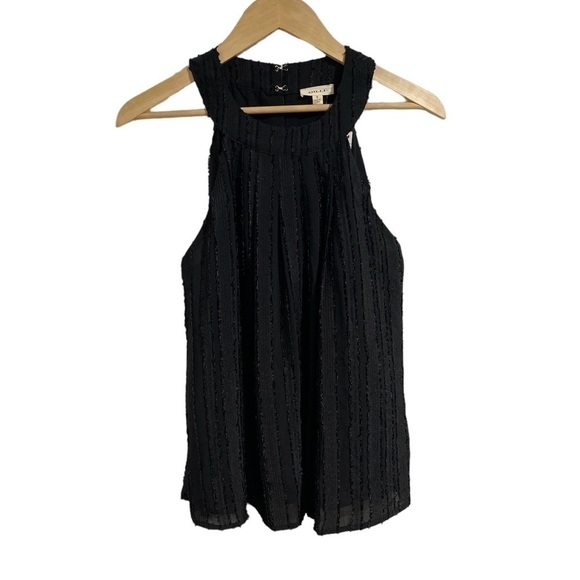 GILLI black blouse NEW with tag lined small halter style - Picture 7 of 7